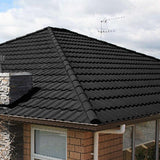 10/20/30pcs Half Round Metal Roofing Ridge Tiles - Black/Grey Roofing Living and Home 