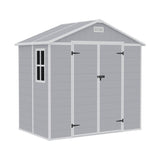 8x4ft Apex Roof Garden PP Tool Shed Outdoor Patio Storage House Living and Home 