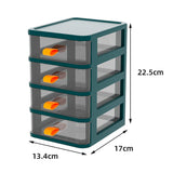 Transparent Stationery Cosmetic Storage Box Living and Home 13.4cm W x 17cm D x 22.5cm H Dark Green 