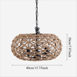 Lightsin Rustic Hemp Rope and Iron Globe Pendant Light for Living Spaces Lightsin UK 