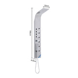 4in1 Contemporary Wall-Mounted Sleek Shower Panel with Body Massage Jets Shower Systems Living and Home 