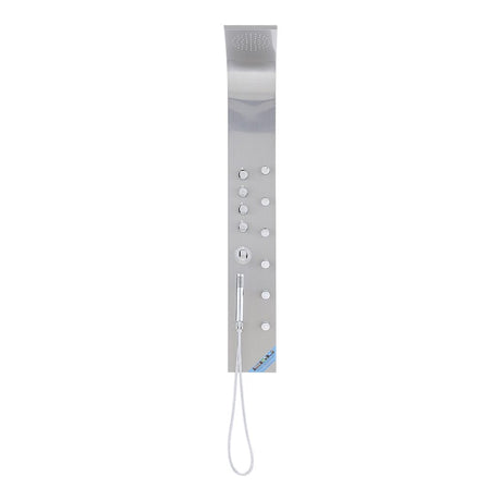 4in1 Contemporary Wall-Mounted Sleek Shower Panel with Body Massage Jets Shower Systems Living and Home 