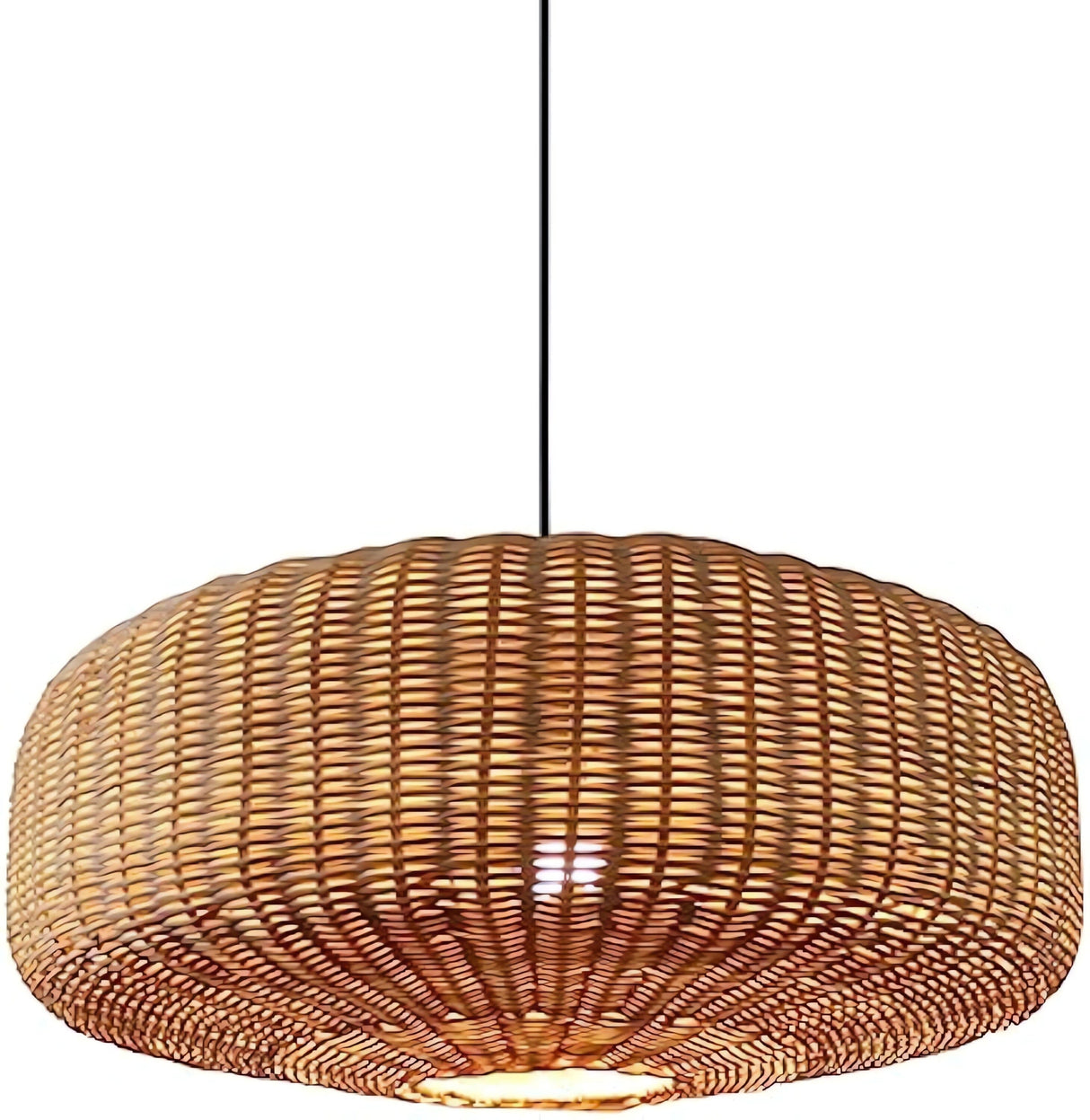 Lightsin Handwoven Rattan Pendant Light Rustic Charm with Elegant Touch Lightsin™ 