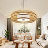 Lightsin Drum-Shaped Hanging LED Bamboo Pendant Light Lightsin UK 60cm Dia 