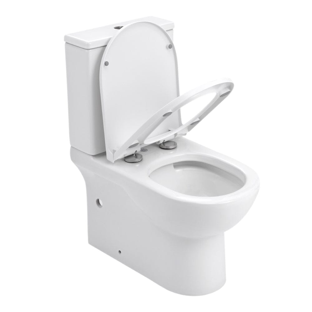 63cm D Comfortable 2-Piece Elongated Toilet with Dual Flush Toilet Living and Home 