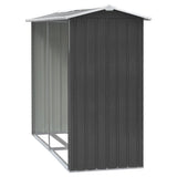 Outdoor Garden Log Storage Shed Steel Anthracite 240inchx86inchx160inch Garden Sheds Living and Home 