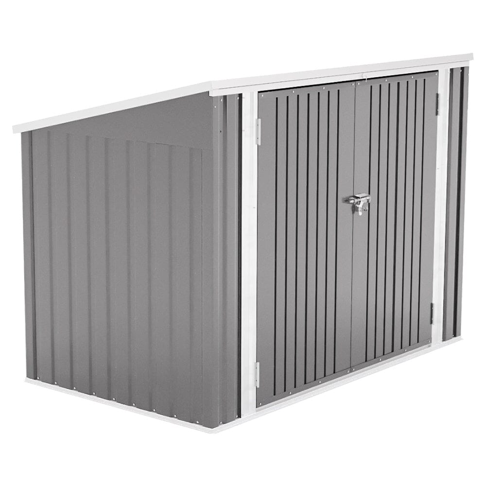 Steel Trash Can Recycle Bin Enclosure Storage Shed Bike & Bin Sheds Living and Home 