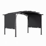 Exquisite Summer Dark Grey Curved Outdoor Gazebo Living and Home 