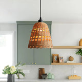 Lightsin Modern Bamboo Handwoven Warm Glow Pendant Light Lightsin UK 