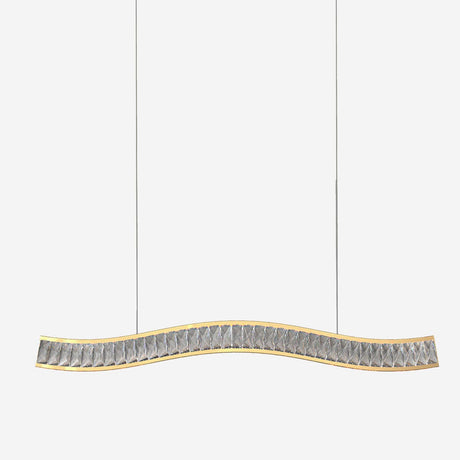 Lightsin Wave Gold Crystal LED Pendant Light for Modern Interiors Lightsin UK 