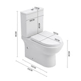 63cm D Comfortable 2-Piece Elongated Toilet with Dual Flush Toilet Living and Home 
