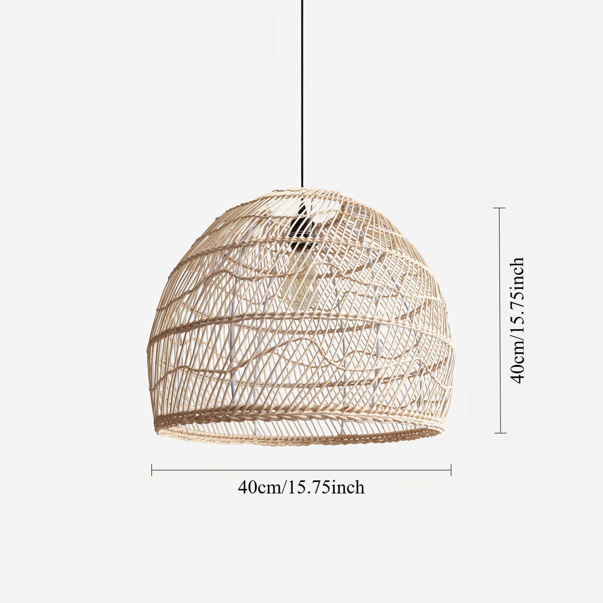 Lightsin Woven Rattan Dome Pendant Light for Rustic Interiors Lightsin UK 