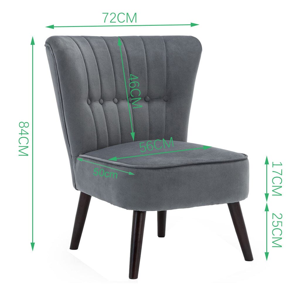 Modern Upholstered Velvet Chair with Oak Wood Legs Living and Home 