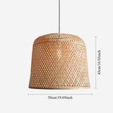 Lightsin Cross Weave Natural Bamboo Lighting Cylindrical Pendant Light Lightsin UK 