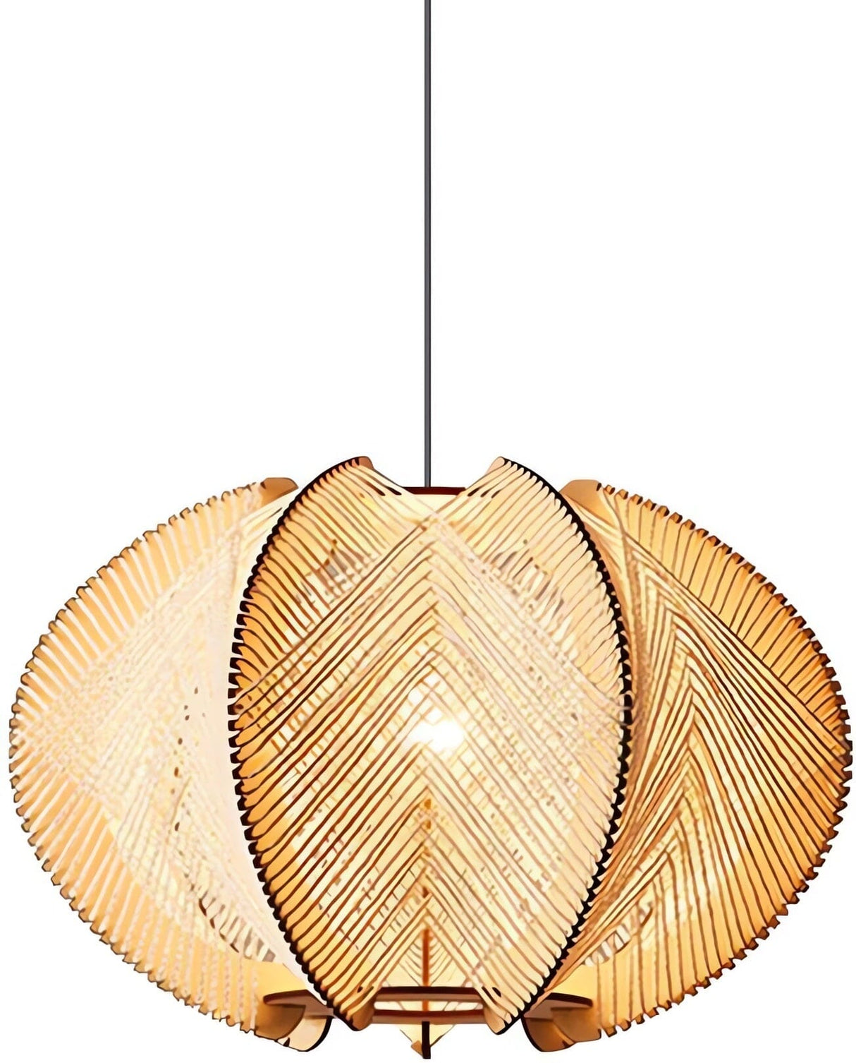 Lightsin Handcrafted Wooden LED Pendant Light with Modern Style Lightsin™ 