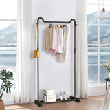 Freestanding Black Metal Garment Rack Living and Home 