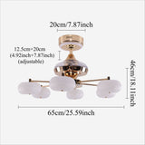 Lightsin Ceiling Fan Light with 6-Speed Control in Copper and Acrylic Lightsin UK 