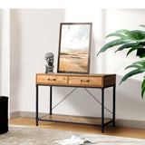 Industrial Wood Side Table with Drawers Living and Home 