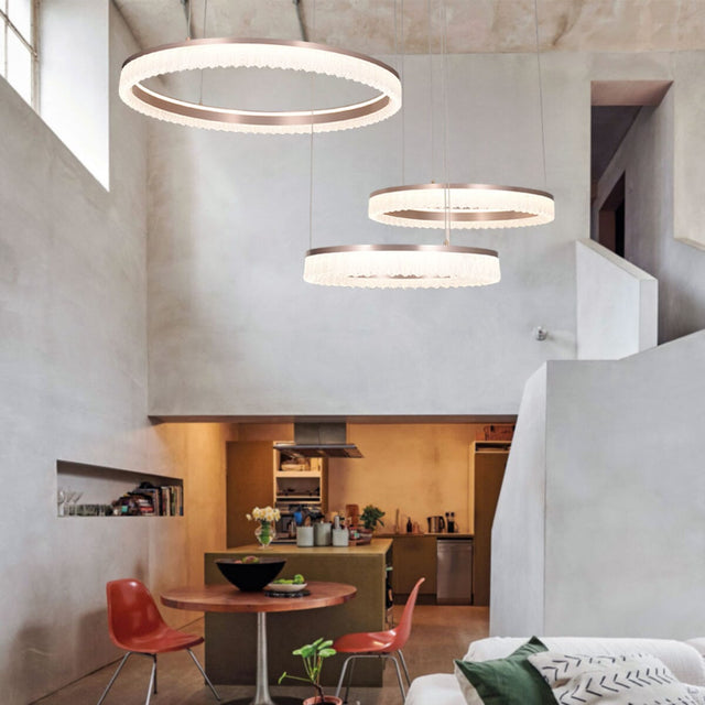 Lightsin Red Aluminum Stepless Dimming Circular Pendant Light for Modern Interiors Lightsin UK 