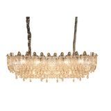 Lightsin Champagne Gold Crystal Leaf Chandelier Lightsin UK 