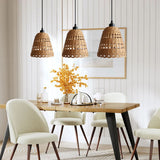 Lightsin Modern Bamboo Handwoven Warm Glow Pendant Light Lightsin UK 