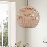 Lightsin Boho-Chic Handcrafted Rattan Pendant Light with Warm Ambient Glow Lightsin UK 