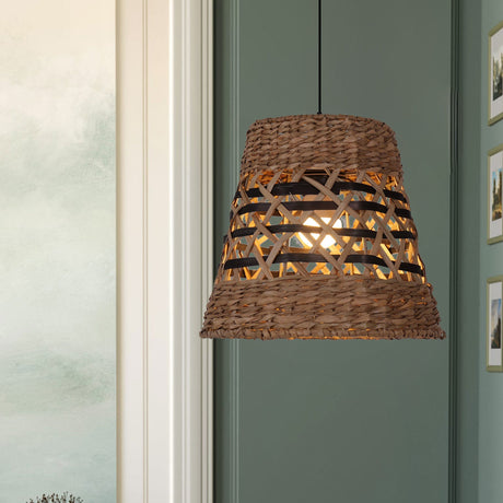 Lightsin Handwoven Paper Rope Pendant Light Bohemian Rustic Charm Lightsin UK 