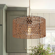 Lightsin Boho Paper Rope Iron Pendant Light for Cozy Interiors Lightsin UK 