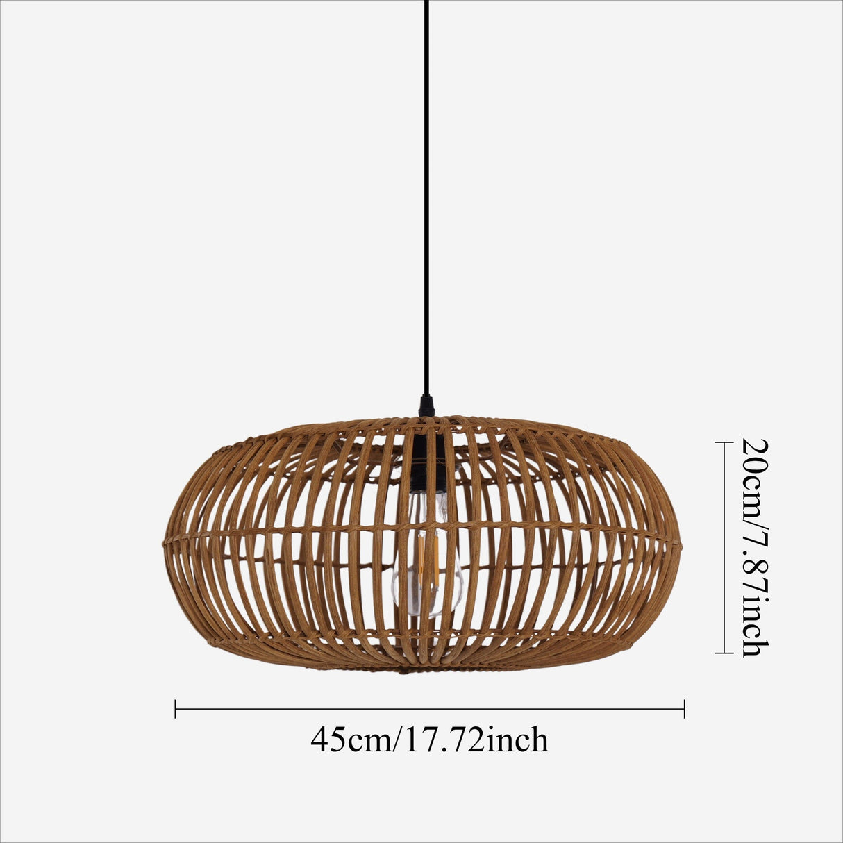 Lightsin Natural Bamboo Woven Round Pendant Light for Warm Interiors Lightsin UK 