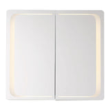 Double Door LED Bathroom Mirror Cabinet with Bluetooth Bathroom Mirror Cabinets Living and Home 