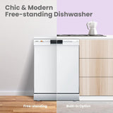 Cloud Wash Freestanding Dishwasher with 12 place settings-FD1201P-W Living and Home 