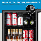 COMFEE 93L Black Compact Drinks Fridge with Adjustable Shelves and LED Light Comfee UK 