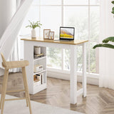 Modern Wooden Bar Table with Versatile Open Shelves Living and Home 