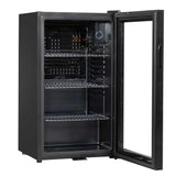 COMFEE 93L Black Compact Drinks Fridge with Adjustable Shelves and LED Light Comfee UK 