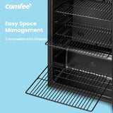 COMFEE 93L Black Compact Drinks Fridge with Adjustable Shelves and LED Light Comfee UK 