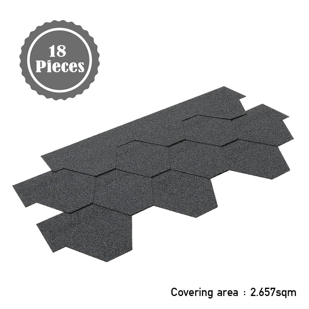 18Pcs Asphalt Shingles Bitumen Roofing Hexagon Shape Roofing Living and Home 