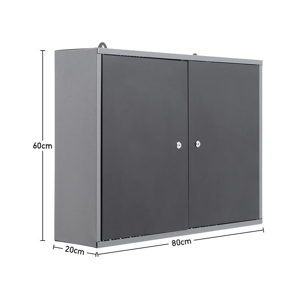 Wall Mounted Lockable Pegboard Tool Cabinet with A Lockable Door Cabinets Living and Home 