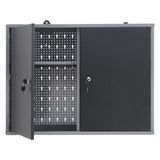 Wall Mounted Lockable Pegboard Tool Cabinet with A Lockable Door Cabinets Living and Home 