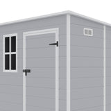 6 x 6FT Durable PP Storage Shed with Pent Roof, Window, and Vent (Ver.2) Living and Home 