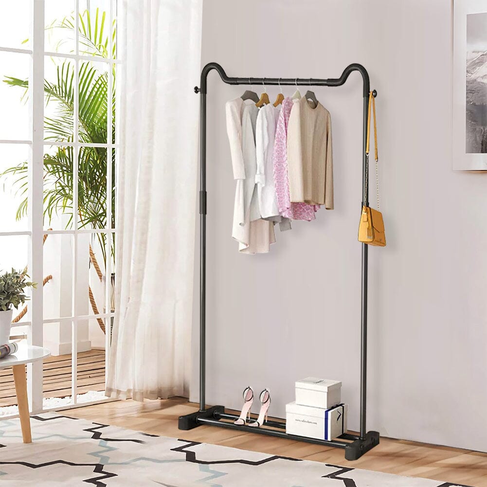 Freestanding Black Metal Garment Rack Living and Home 