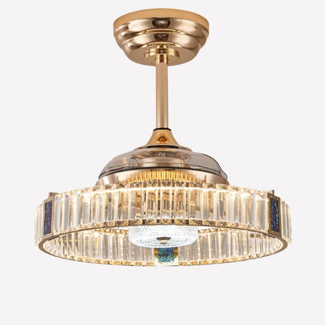 Lightsin Elegant Gold Silent Ceiling Fan Lamp with Crystal Accent Lightsin UK 