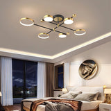 Lightsin Sleek Modern Brass and Black Circular LED Ceiling Light Lightsin 