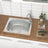 60/68cm W Stainless Steel Kitchen Sink Single Bowl Catering Kitchen Sinks Living and Home 55cm W x 45cm D x 19cm H 