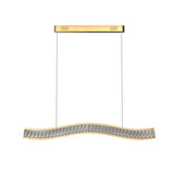 Lightsin Wave Gold Crystal LED Pendant Light for Modern Interiors Lightsin UK 