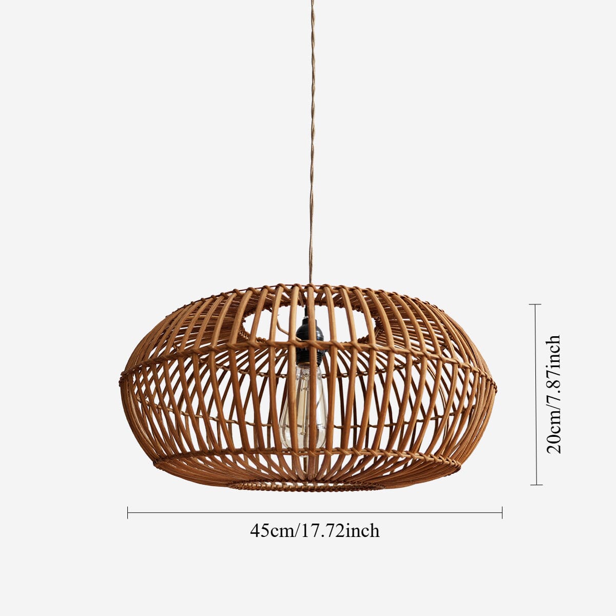 Lightsin Natural Bamboo Woven Round Pendant Light for Warm Interiors Lightsin UK 