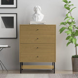 4-Tier Bedroom Chest Storage Cabinet with Bottom Shelf Living and Home 