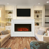 48 Inch Inset Electric Fireplace with LCD Display Freestanding Fireplaces Fireplace Suites Living and Home 