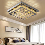 40cm W Chrome Finished Square LED Ceiling Light Ceiling Lights Living and Home 