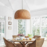 Lightsin Vintage Handwoven Bamboo Dome Pendant Light Lightsin UK 