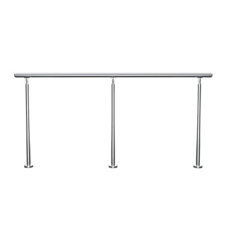 240cm Floor Mount Stainless Steel Handrail for Slopes and Stairs Handrails Living and Home 